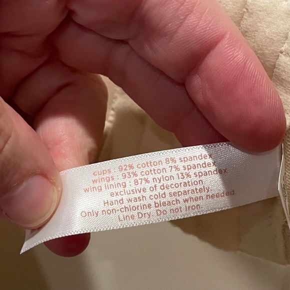 NWT Lane Bryant Cacique Cotton Boost Plunge Bra 42DD Cream/Nude - Picture 4 of 7